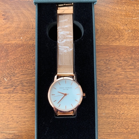 🌺 Rachel Zoe Collaboration x Eddie Borgo NY The Soho Watch Rose Gold - Picture 3 of 7